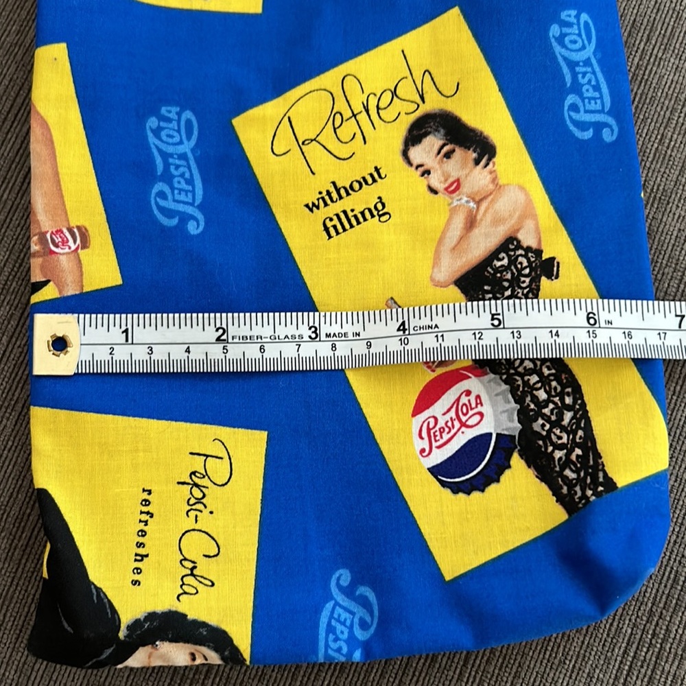 Pepsi Cola Soda Retro Style Make up Travel Bag Handmade - Picture 4 of 7
